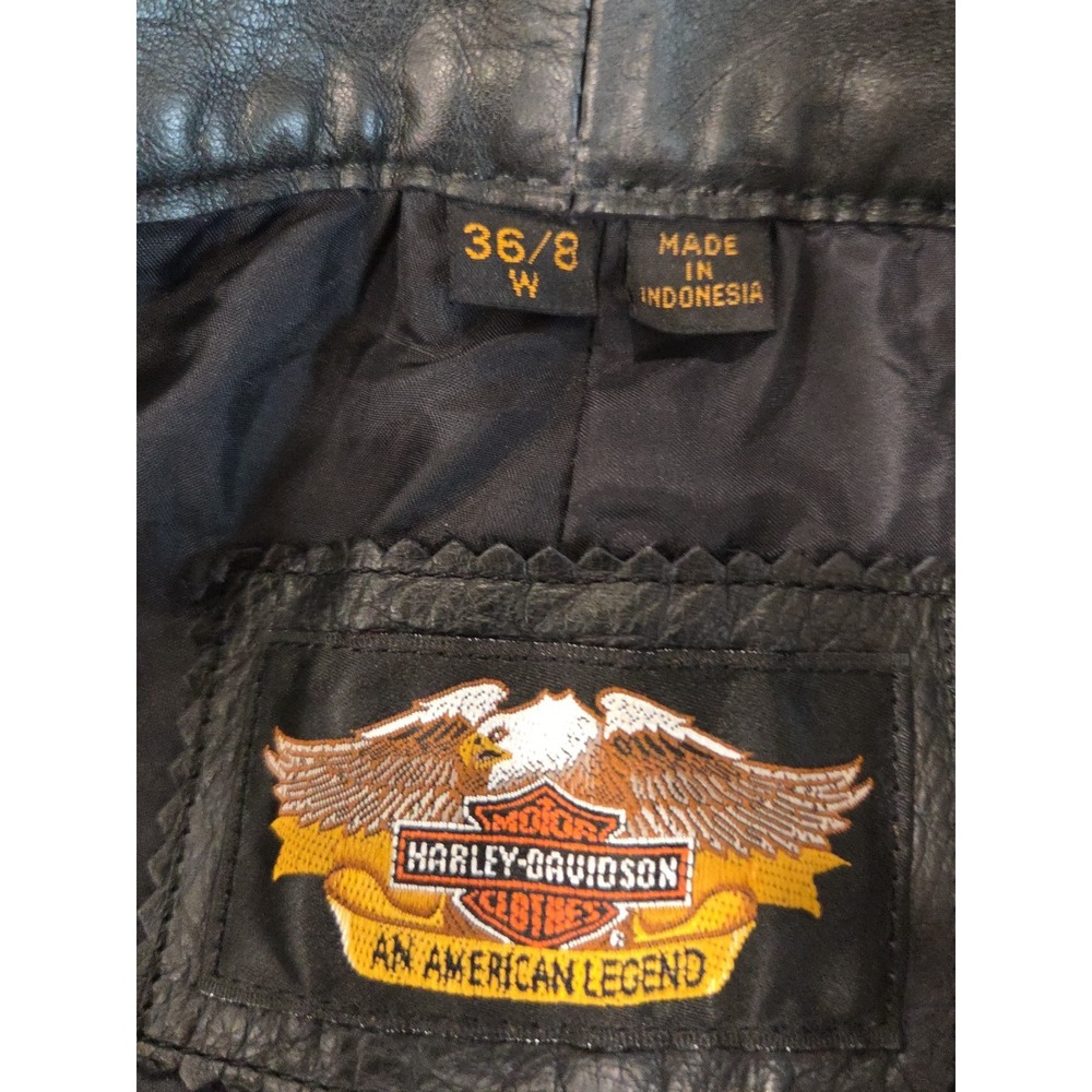 Vintage Harley Davidson FXRG Leather Motorcycle Womens Riding Pants Size 36/8